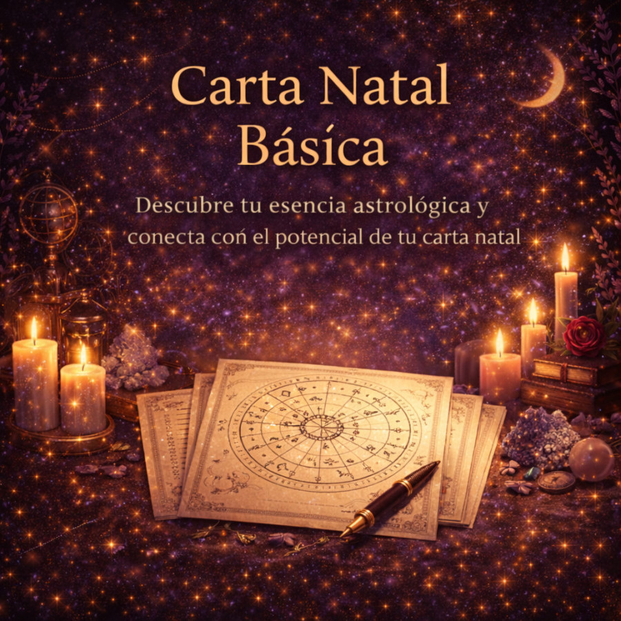 Carta Natal Básica de Lunátika, estudio astrológico personalizado para descubrir tu esencia