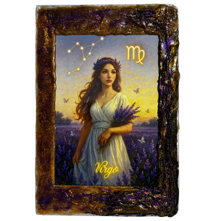 Libreta Virgo con ilustración del signo zodiacal Virgo