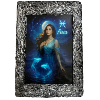 Libreta Piscis con ilustración del signo zodiacal Piscis