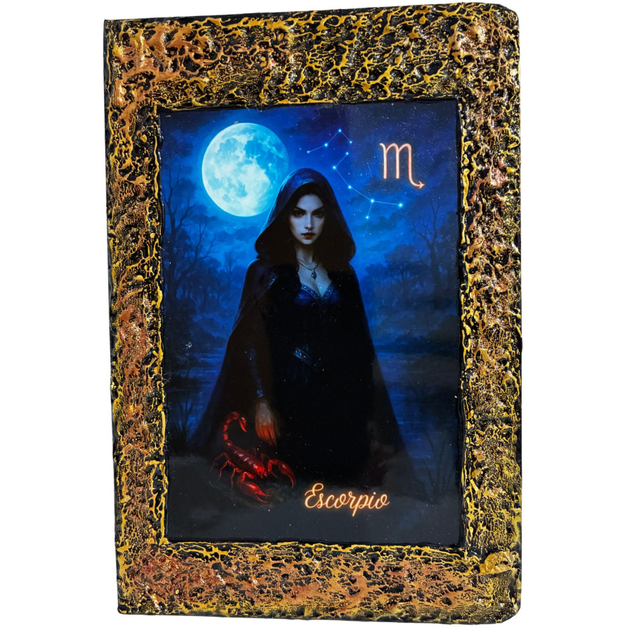 Libreta Escorpio con ilustración del signo zodiacal Escorpio