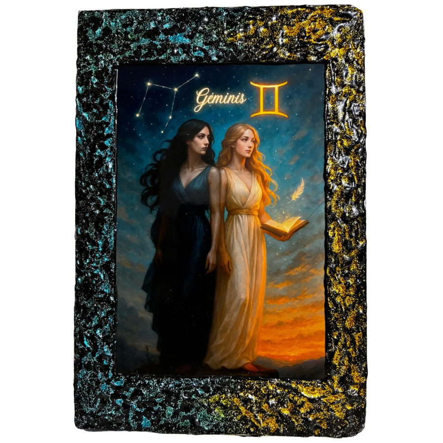 Libreta Géminis con ilustración del signo zodiacal Géminis
