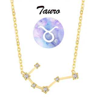 Collar horóscopo Tauro en acero dorado