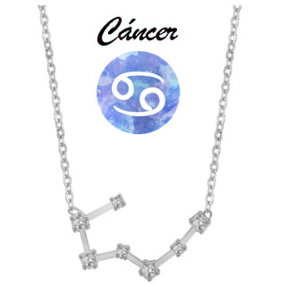 Collar horóscopo Cáncer en acero plateado