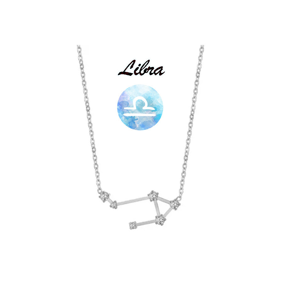 Collar Horóscopo Libra en Acero Dorado o Plateado | Lunátika