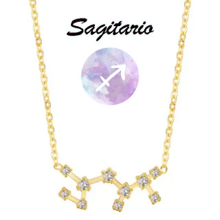 Collar horóscopo Sagitario en acero dorado